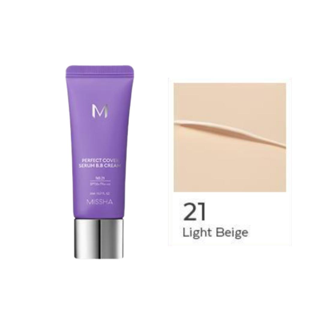 

[Выбор Карди Би] MISSHA M Perfect Cover Serum BB Cream (20 мл / 50 мл) (4 варианта) # No.21 Light Beige 20ml