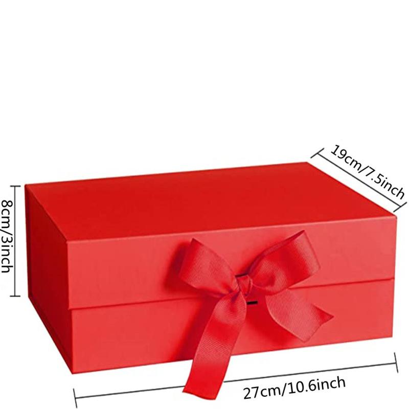 Stabile, faltbare Geschenkbox aus Pappe mit magnetischem Schnallenband, exquisite einfarbige Muschelschale