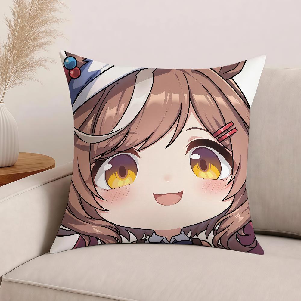 Anime Umamusume Pretty Derby Super Creek Pillow Case Office Cushions Suitable For Sofa Car Bedroom Decorative Cushion Cover