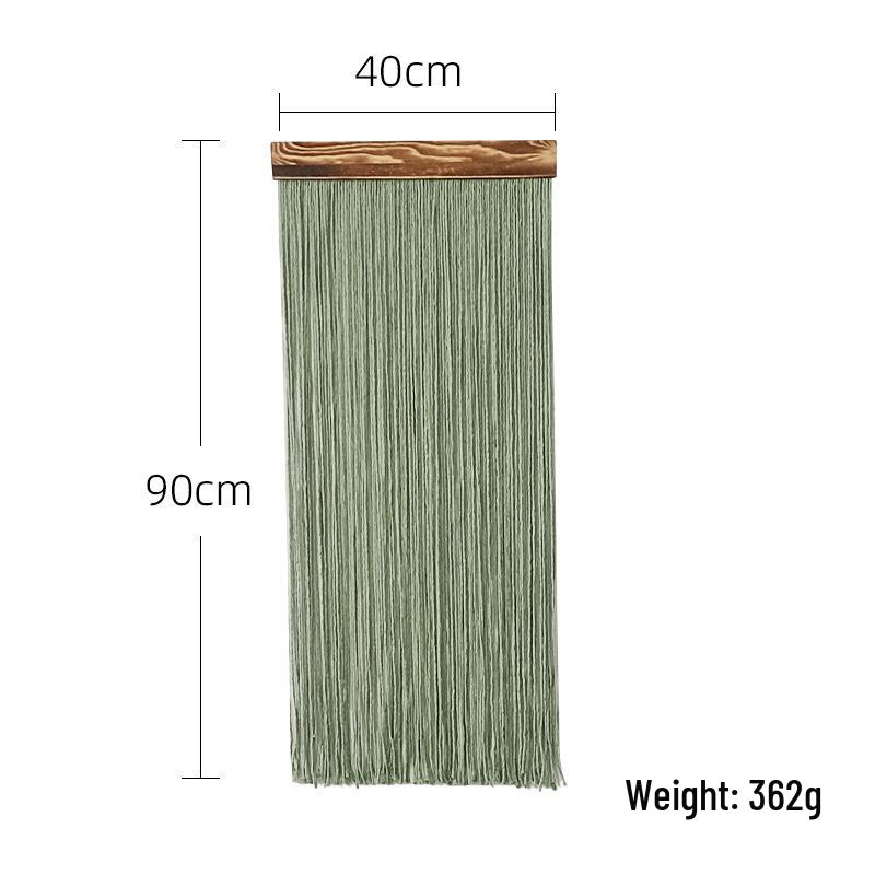 Bohemian Nordic Style Wood Board Tassel Tapestry for Living Room or Bedroom Wall Decor