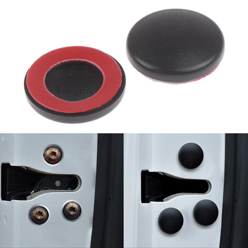 4x Carbon Fiber Car Door Lock Protector Cover Anti Rust Sticker Trim Accessories