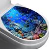 1pc Sea World Toilet Seat Sticker Self Adhesive Toilet Lid Decals For Washroom Bathroom Decor Home Decor Stickers