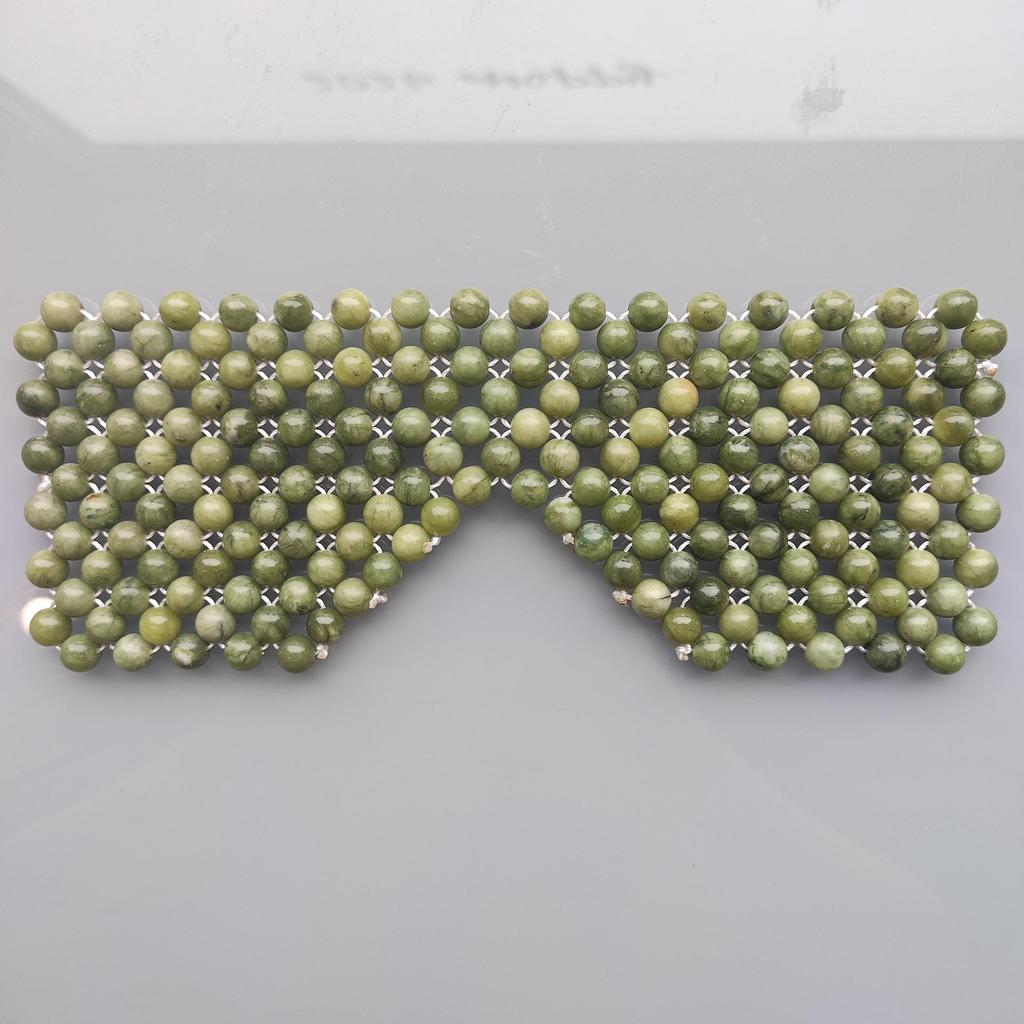 Green Jade Beads Eye Mask for Face and Eyes