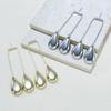 Alloy Water Drop Tassel Temperament Long Earrings High-End Simple Studs Cold Wind Earrings