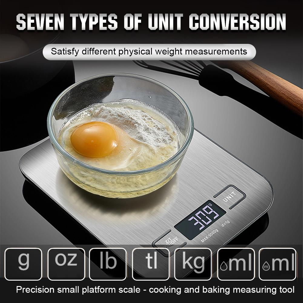 Coffee Scale Digital Kitchen Scale Stainless Steel Precise Platform Scale LCD Display Food Weighing Scale Baking Measuring Tools