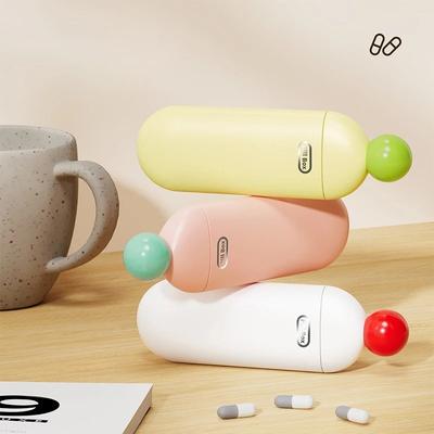 1Pcs Portable Travel Three Grid Medicine Box Organizer Compact Durable Storage Container for Tablets Vitamins And Supplements