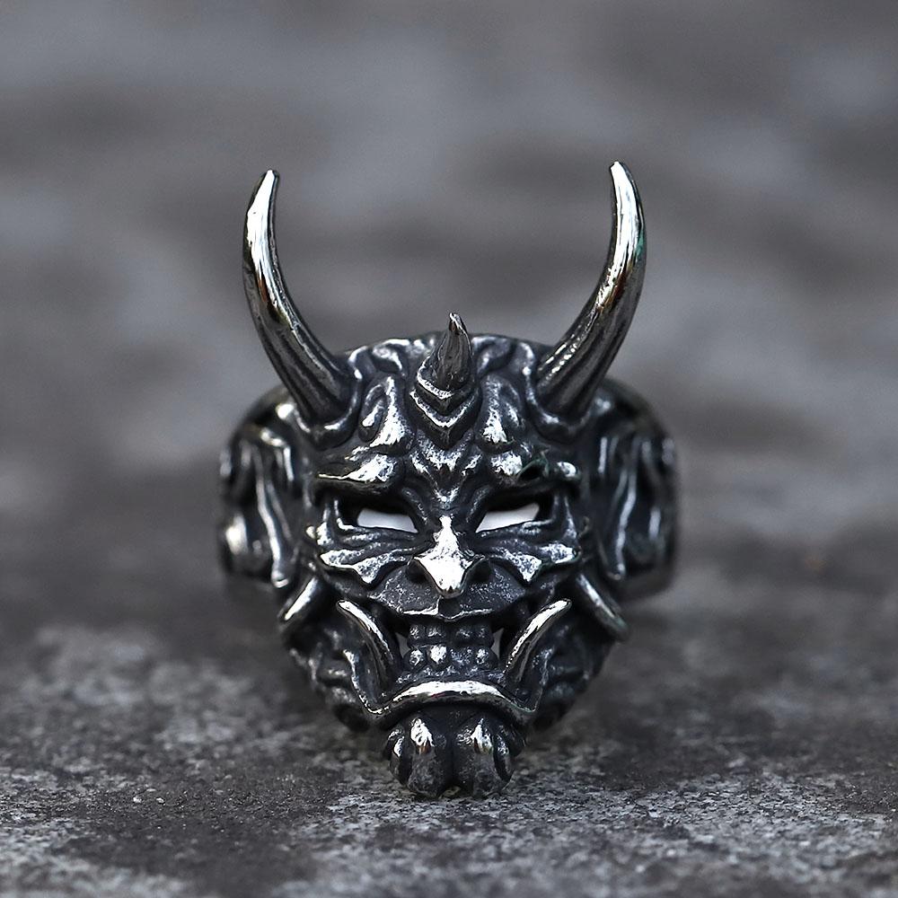 NEW Men's 316L Stainless-steel Rings Retro Devil Skull Demon Gothic Punk  Jewelry Gifts Free Shipping
