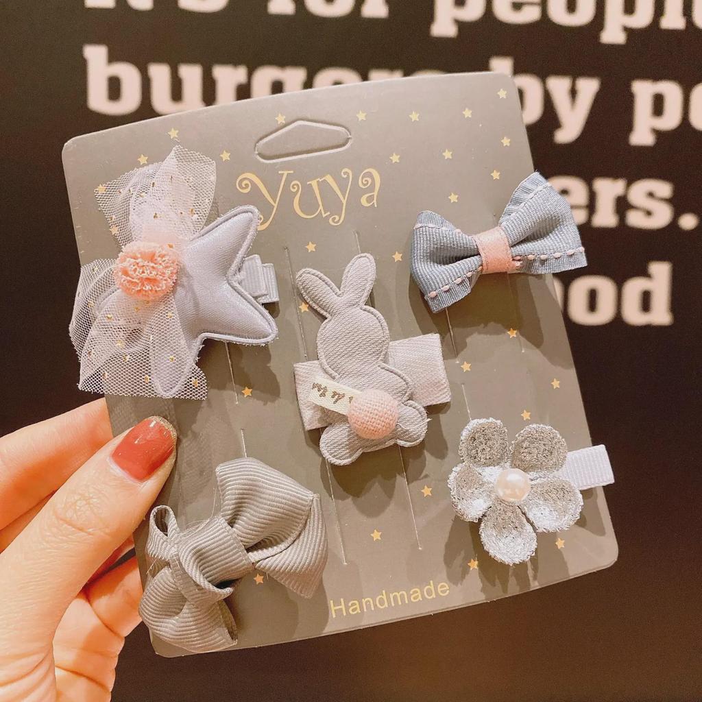 Korean Baby Butterfly Hairpin Set for Girls – Cartoon Flower Bang Clip Accessories