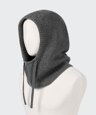 Musinsa Standard Lambswool String Knit Balaclava [Medium Grey]