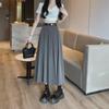 Belted High-End Original Women's Pleated Suit Skirt – New Spring/Summer Slim Fit Mid-Length