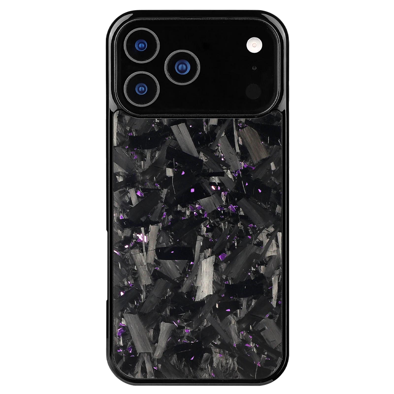 

Стильний кований карбоновий магнітний чохол для iPhone 17 16 15 14 13 12 11 Air Pro Max Ударостійка броньована накладка iPhone 17 Pro Max фіолетовий