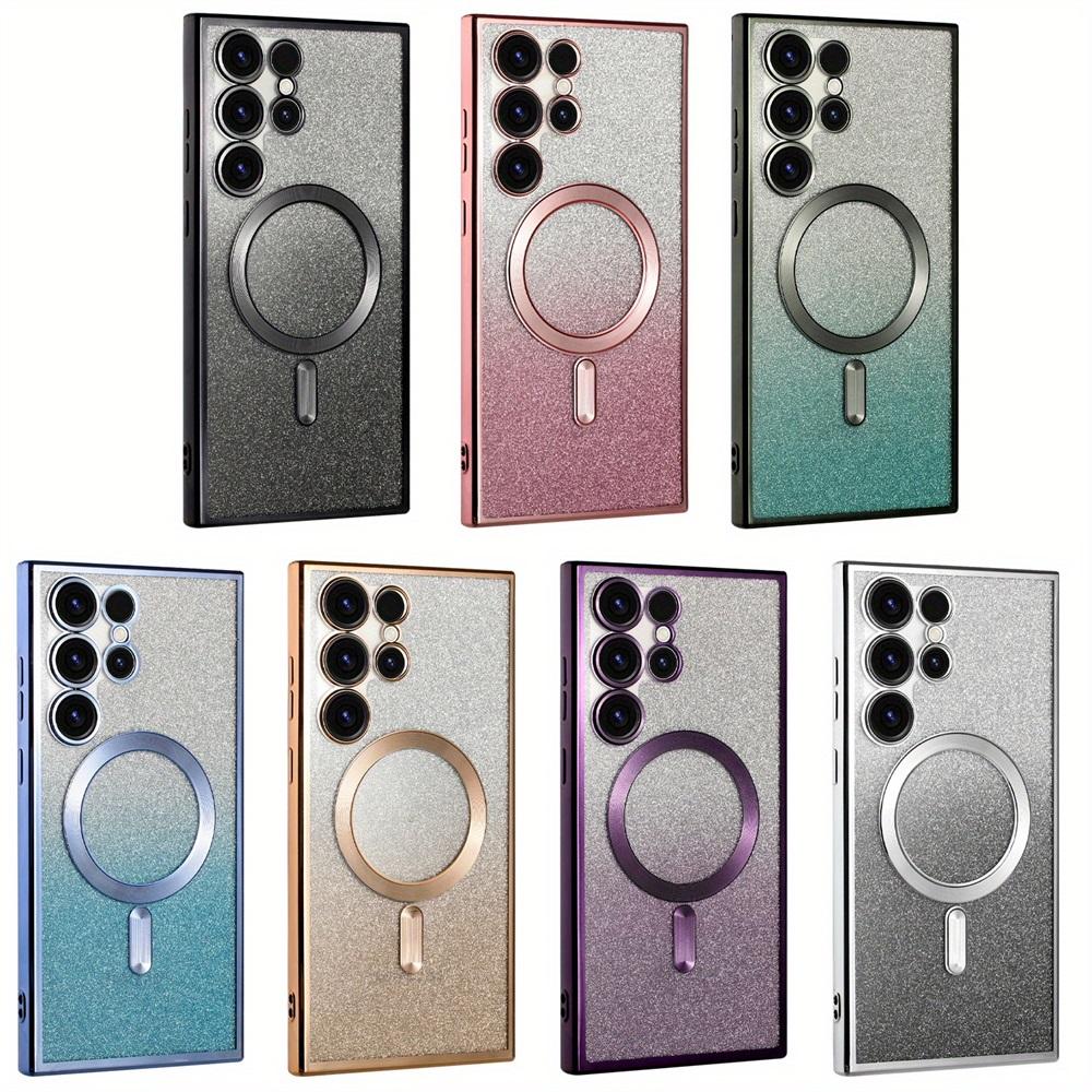 Husă strălucitoare pentru Samsung Galaxy S24 S23 S22 S21 S20 Ultra Plus FE cu sclipici Note20 Ultra Plat Wireless MagSafe Magnetic