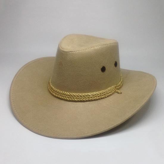 Trilby Cap Cowboy Style Adjustable Wide Brim Jazz Cap Costume Accessory for Horse Riding