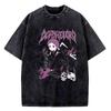 Dorohedoro cotton Vintage Washed shirt men hip hop 80s Colorful Punk graphic t-shirt 2000s Trendy graphic Digital