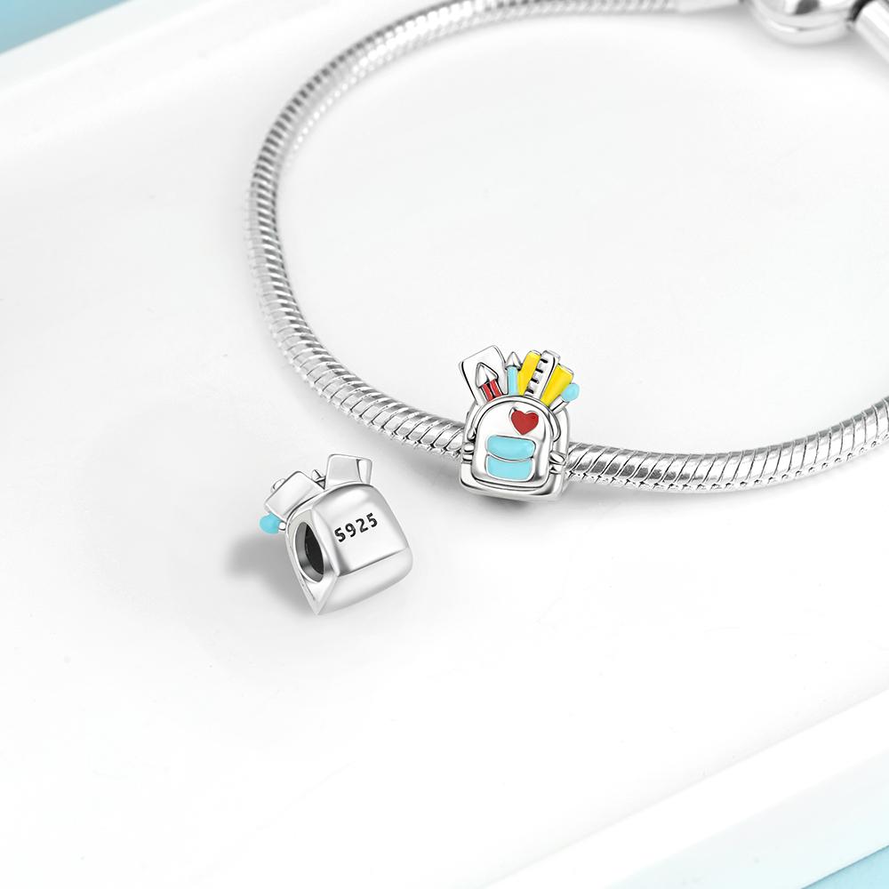 Pencils Bags Back To School Teacher Gifts Copper Plated For Charms Copper Plated Original Bracelet For Jewelry Making