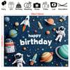 Cartoon Space Astronaut Birthday Background Cloth Birthday Party Photo Decoration Background Cloth