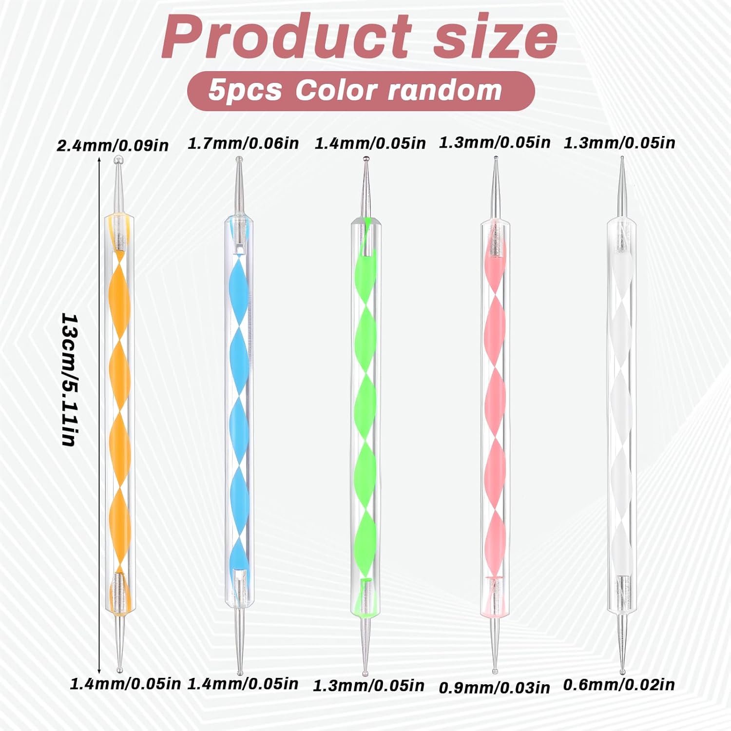 Nail Art Liner Painting Brushes and Double-End Nails Dotting Tools Nail Dotting Tool for Long Lines, Thin Details, Sculpting Pattern Tracing Stylus,