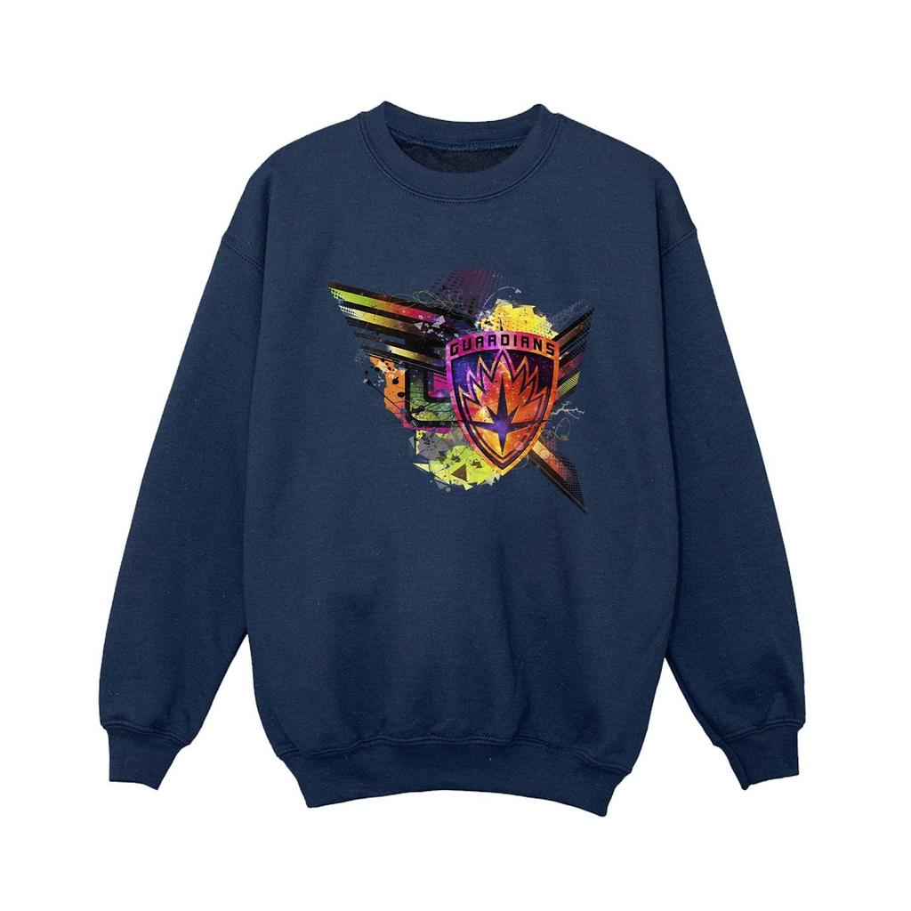 Marvel Jungen-Sweatshirt „Guardians Of The Galaxy Abstract Shield“ auf der Brust