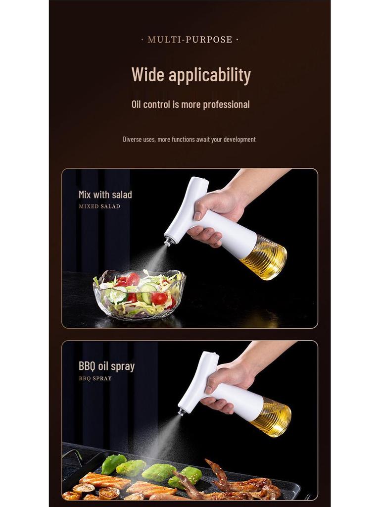 Electric Oil Sprayer for Kitchen & Outdoor Cooking - Mist Spray Bottle for Olive Oil, Air Fryer, BBQ