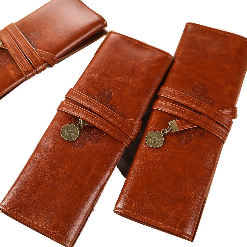 Twilight Vintage Leder braun Stift Federmäppchen Tasche Aufbewahrungstasche Briefpapier