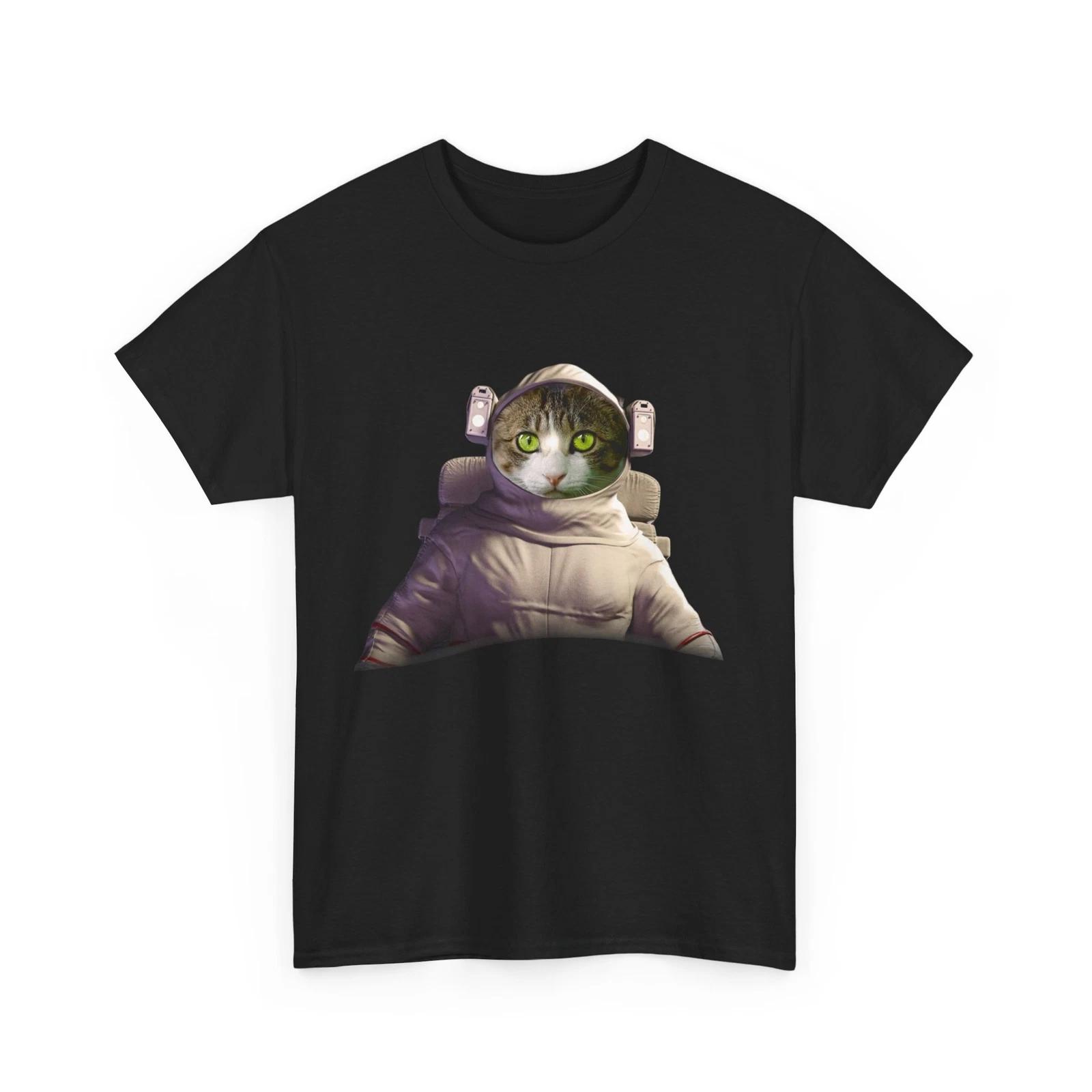 Astronaut Cat Shirt, Catronaut Spaceman Space Lovers Funny Shirt L