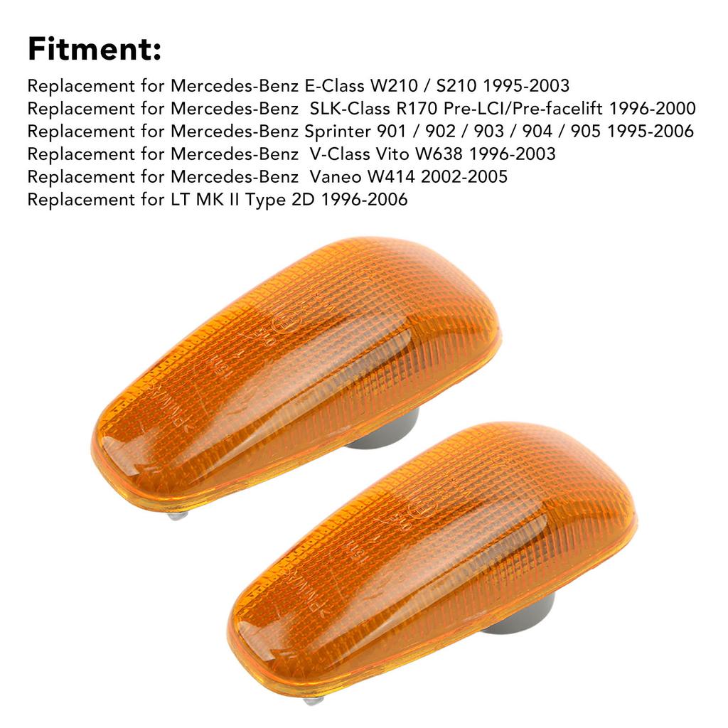 2PCS Side Marker Light 2108200921 Turn Signal Lamp Replacement for    Vaneo W414 20022005