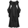 Women's Sexy Retro Halloween Gothic Suspender Hip-wrapped Gothic Trumpet Sleeve Sexy Dress