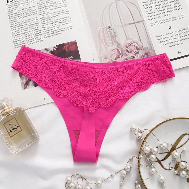 Women Floral Hollow Out Lace Panty Women's Sexy Lace Panties Low-Waist Briefs Sexy Perspective Intimate Female Underpants