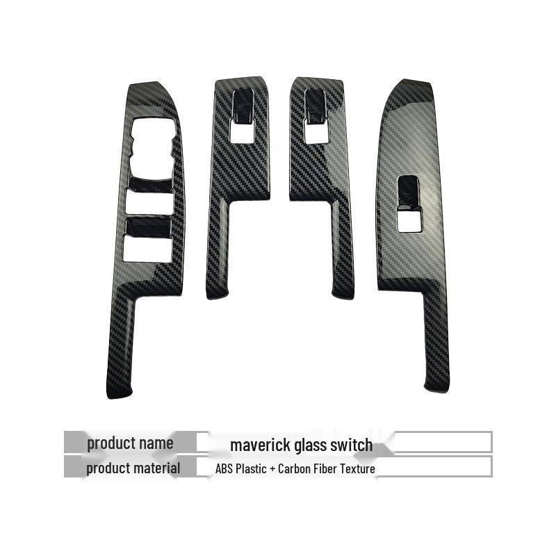 Carbon Fiber Window Switch Trim for Ford Maverick 2022-2024