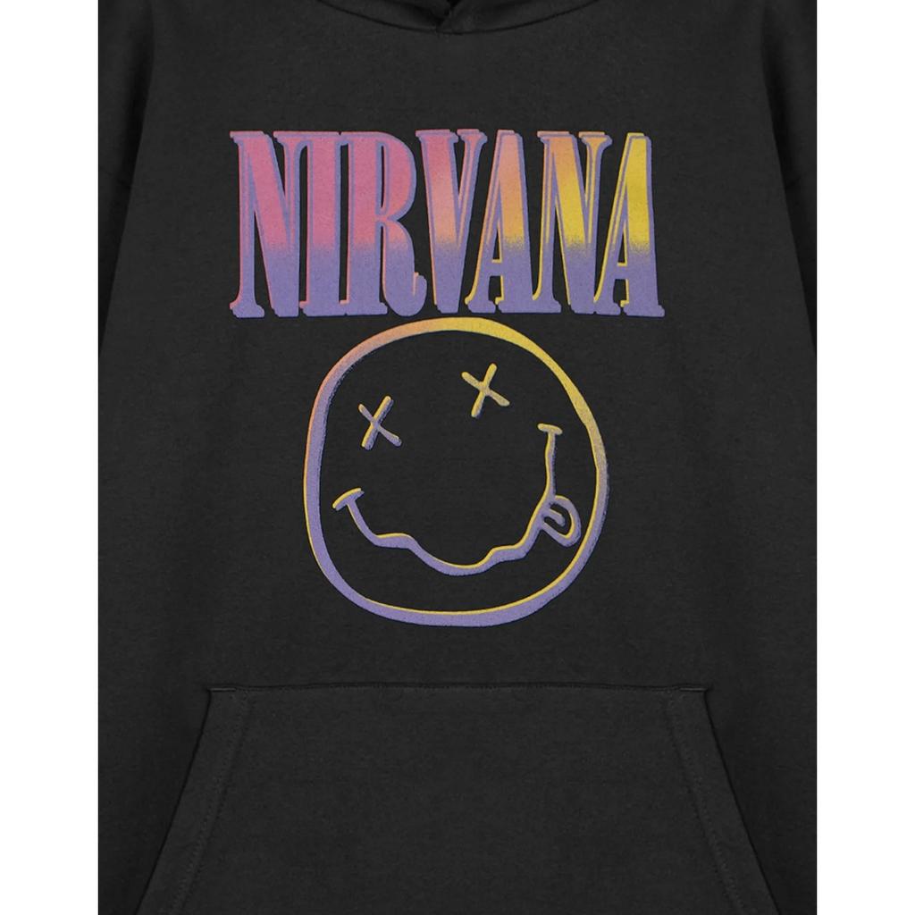 Nirvana Unisex Hoodie für Erwachsene mit Sonnenuntergangs-Logo