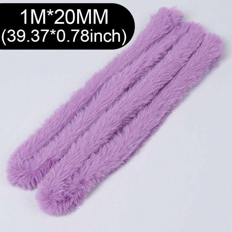 1m 20mm Plush Stuffed Rabbit Plush Iron Wire Strip Stick Furry Hand Craft Diy Miniature Animals Pets Fluffy Toys Twisting Sticks