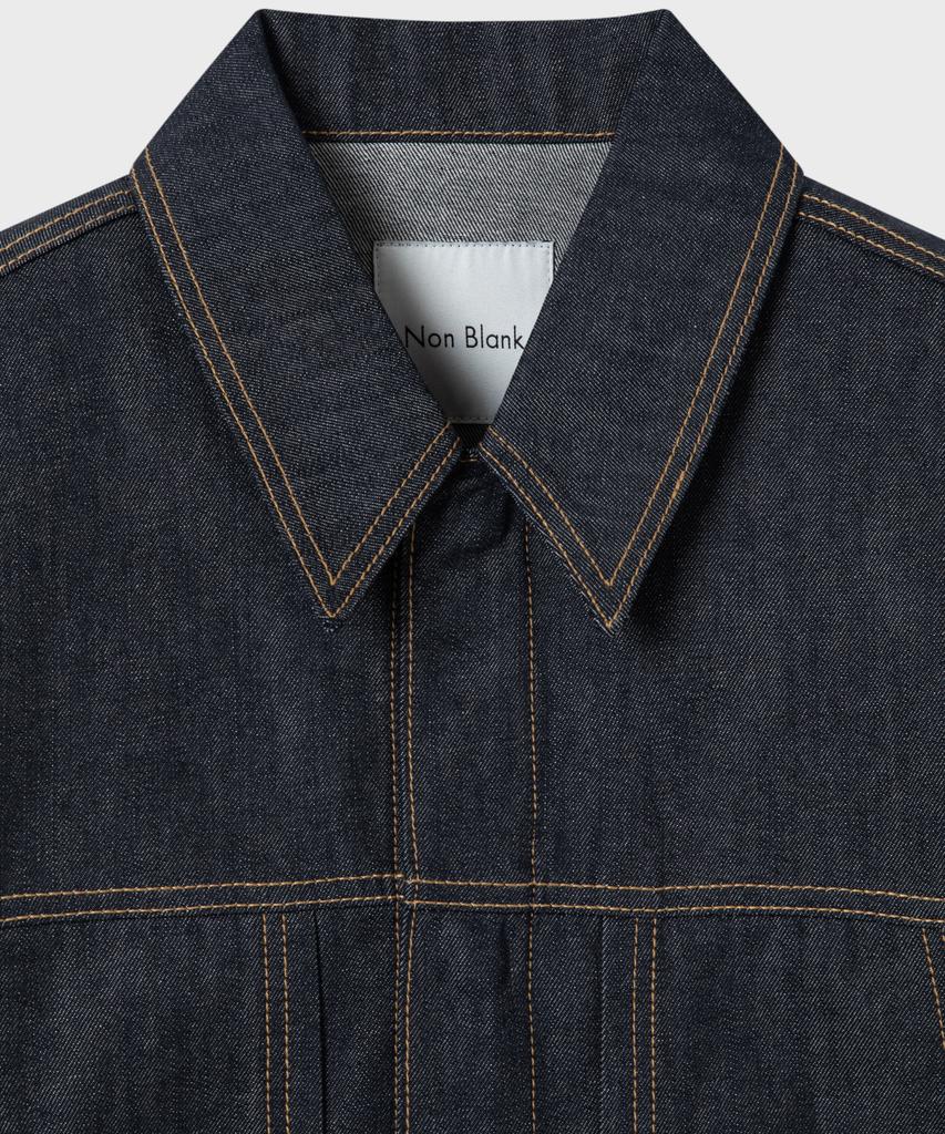 Nonblank Pointed Collar Denim Jacket_Indigo