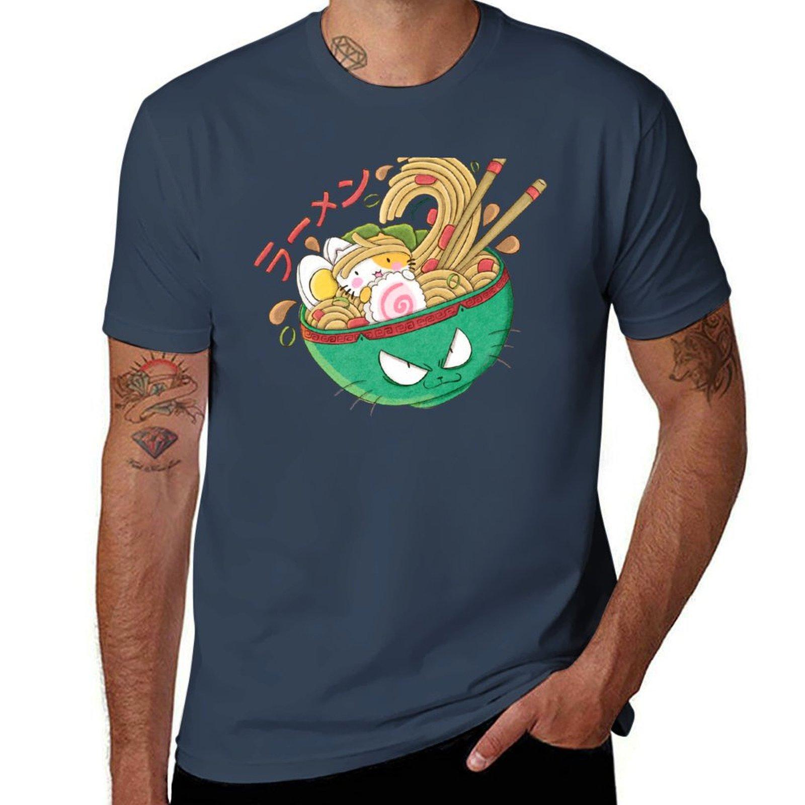 Raunisex Kawaii Cat Tshirt Casual Basic Short Sleeve Tshirt S
