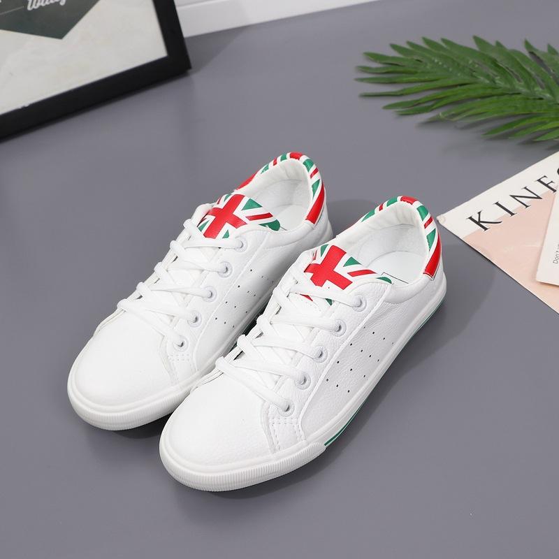 

Мода 2025 Женские кроссовки из мягкой кожи Легкие Нескользящие Перфорация для воздухопроницаемости Шнуровка Повседневная Удобная обувь для ходьбы 39