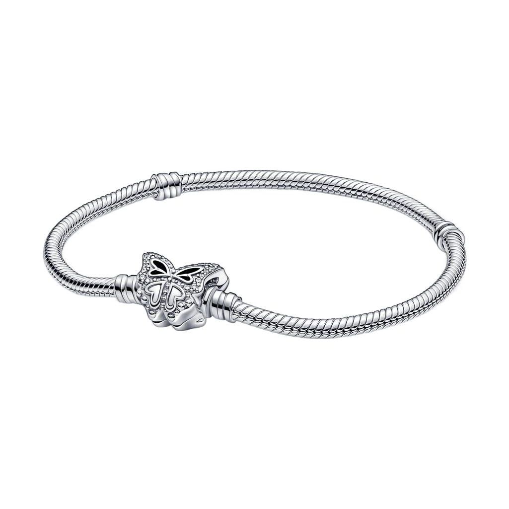 Pandora Moments Butterfly Clasp Snake Chain Bracelet Women bracelets 590782C01 18
