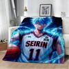 New K-Kuroko No B-Basket Cartoon Game 3D Flannel Blanket Soft Throw Blanket Art For Home Decor Bedroom Bed Sofa Picnic Fans Gift