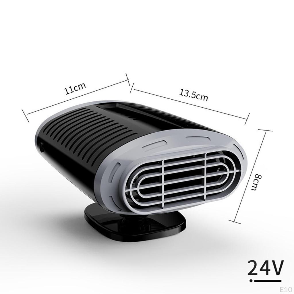 Car Heater Rotatable Strong Wind RV Demister Defroster Cigarette Lighter, Fast Heating, 1.5M Cable
