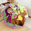 Cartoon Russian Animation Fairy Tale Masha and the Bear Cartoon Umbrella, a Must-have for Home and Outdoor Travel, Foldable Wrought Iron Umbrella W4