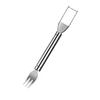 Watermelon Cutter Stainless Steel 2-in-1 Fruit Fork Cutting Tool Double Head Fruit Slicer Portable Watermelon Slicer Kitchen Fruit Cutter Machine
