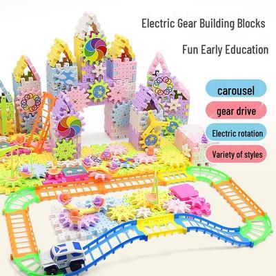 Versatile Electric Science Education Gear Rotation DIY Building Blocks Toy for Kids 8+