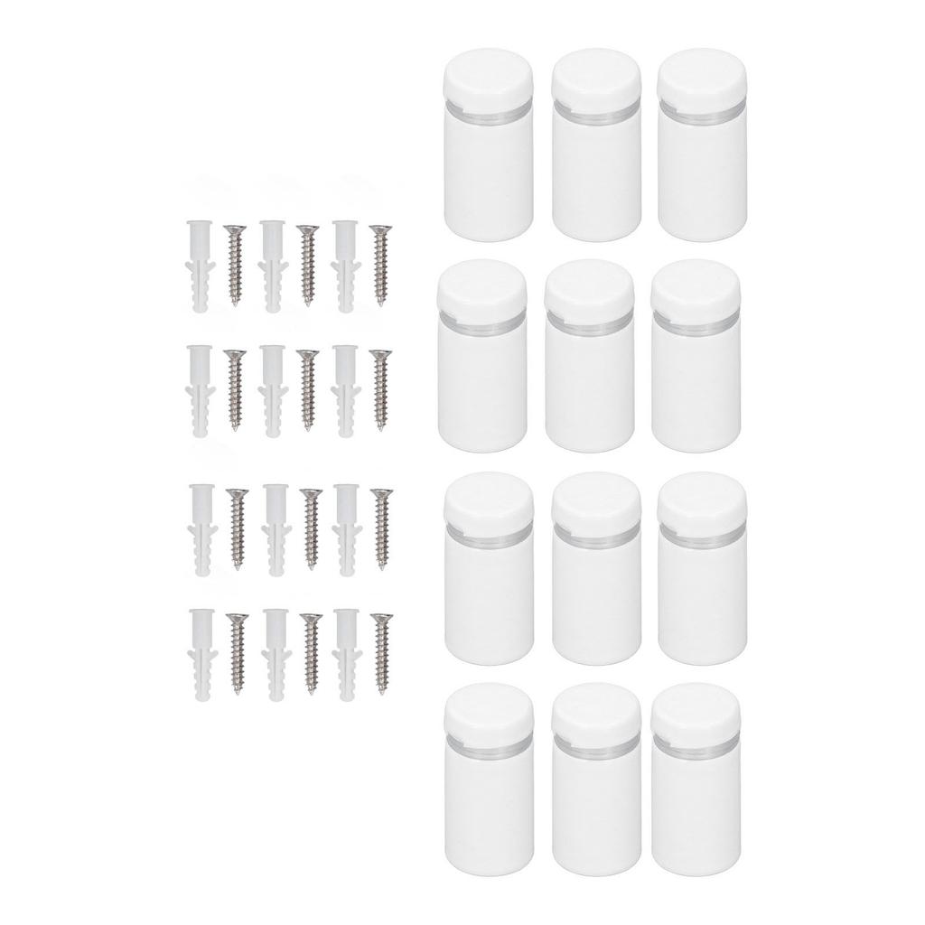 12 Set Stainless Steel Standoff Screws 16x30mm Advertising Acrylic Glass Standoff Nail for
