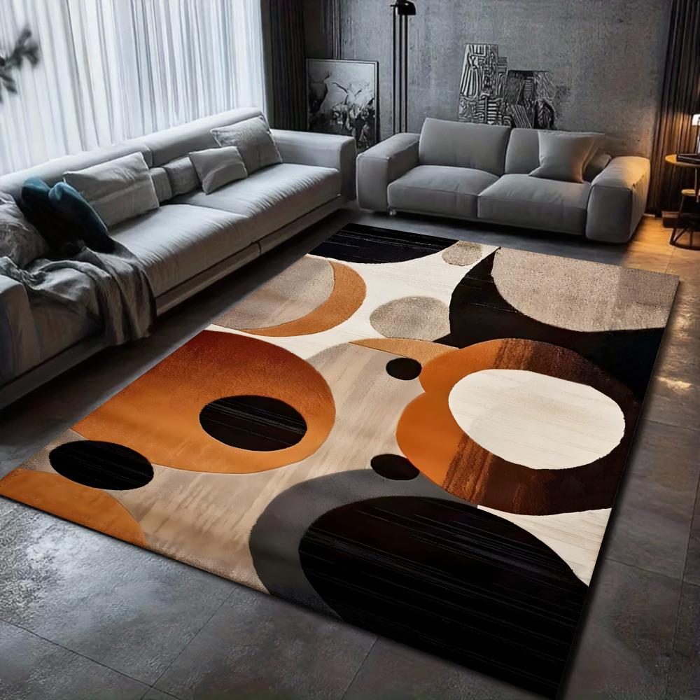 Modern Minimalist Abstract Geometric Area Rug Irregular Curve Soft Non-Slip Carpet Modern Home Decor for Bedroom Living Room 40X60CM