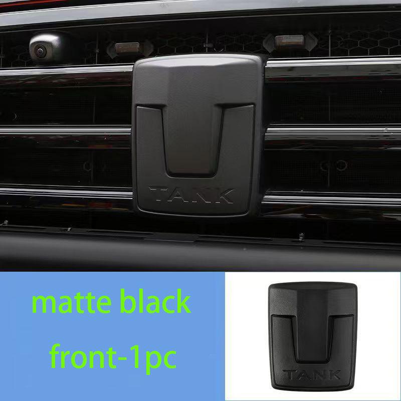 For Great Wall GWM WEY Tank 300 Accessories 2020 2021 2022 2023 Car Front Emblem Badge Decals Black Badge Logo Emblem Cover