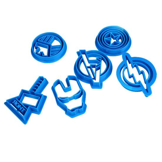 

6шт супергерой капитан формочка для печенья сахар Мстители помадка торт печенье плесень синий