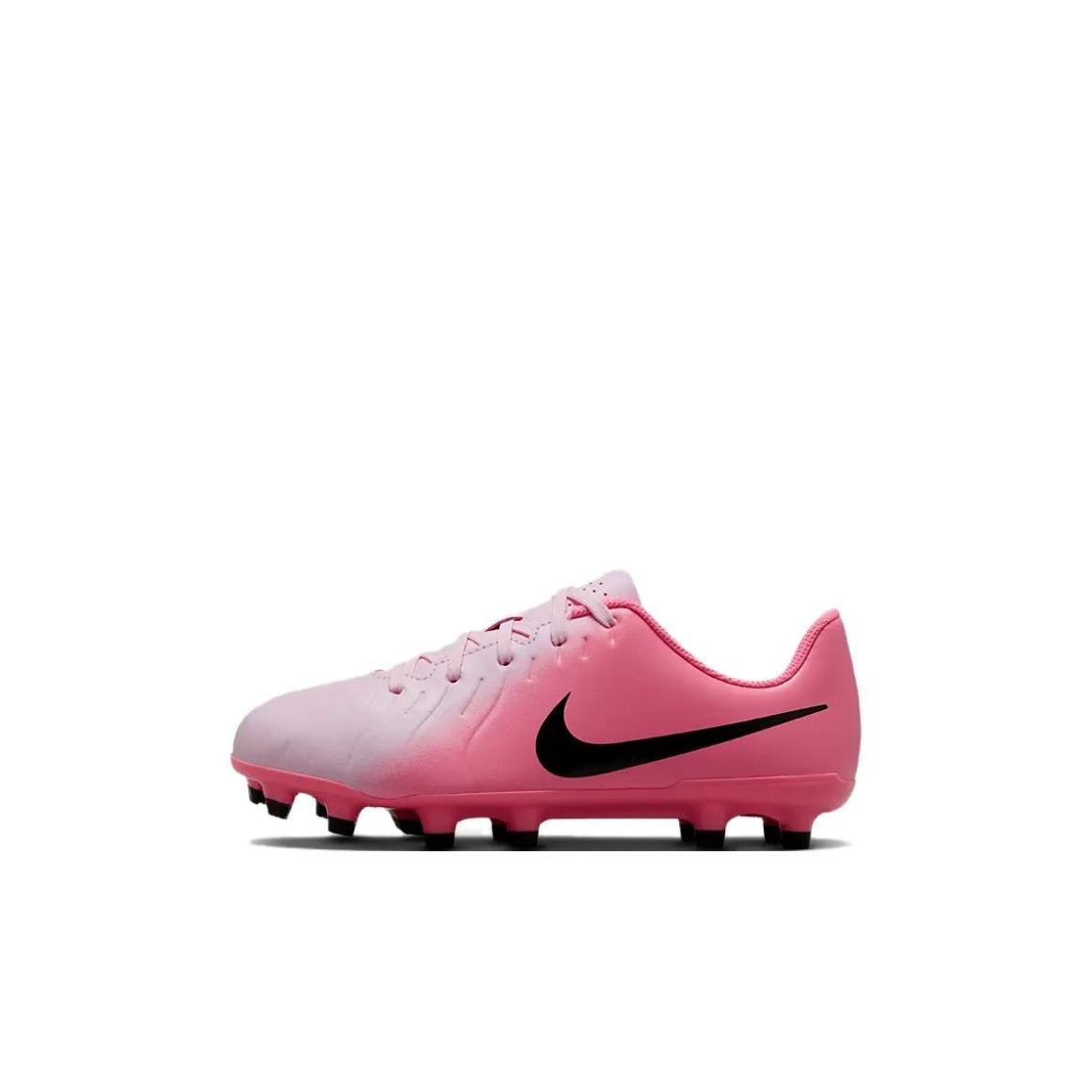 

Nike Кроссовки Tiempo Legend 10 Club MG GS Mad Brilliance Pack для детей розовые-пенистые черные DV4352-601 35
