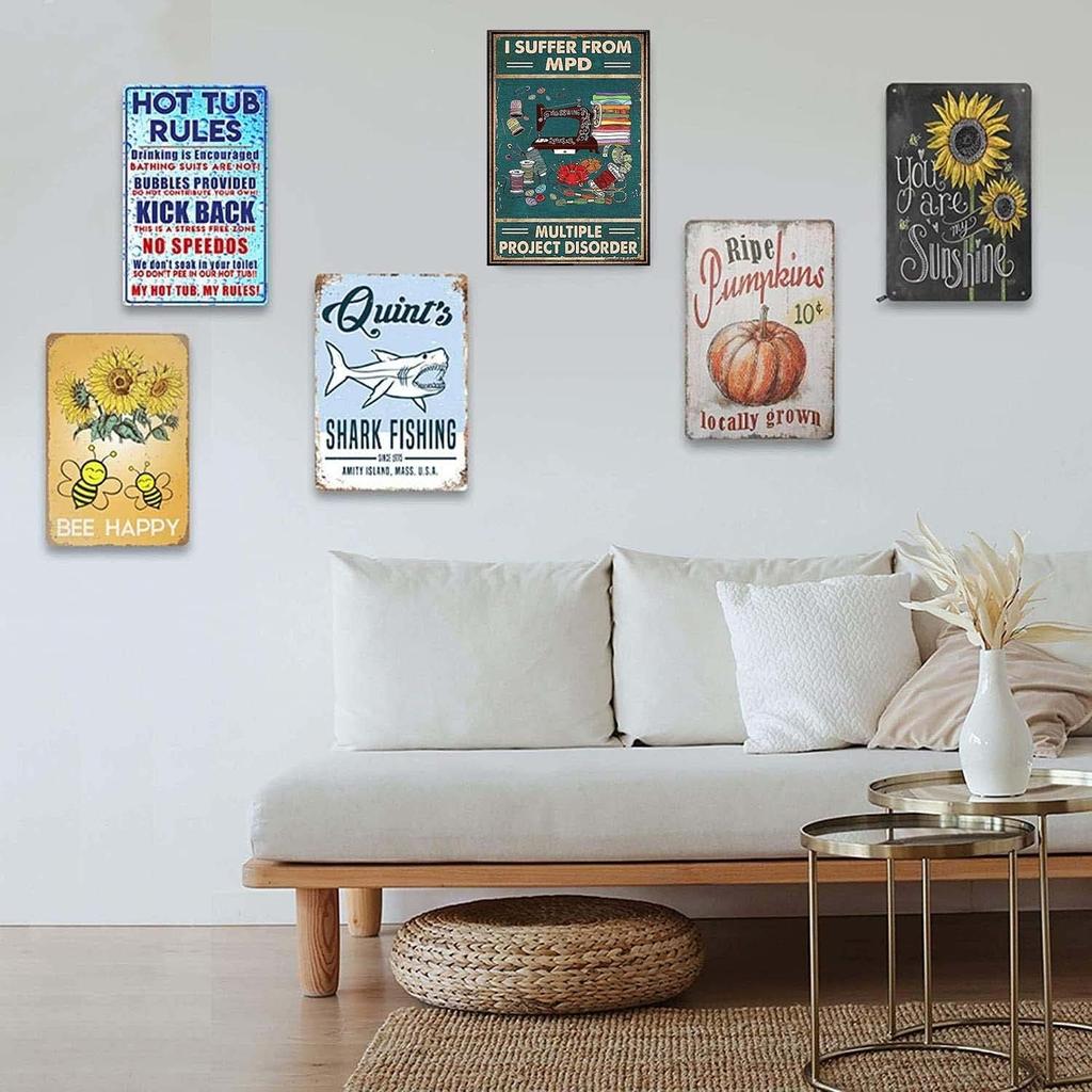 Sewing Machine Vintage Metal Tin Sign I Suffer From Mpd Multiple Project Disorder Retro Poster Vintage Sign For Home Coffee Clothing Store Wall Decor