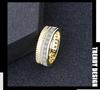 S925 Sterling Silver Double Row Ring - Japanese & Korean Hip-Hop Trend, Women’s Popular Style