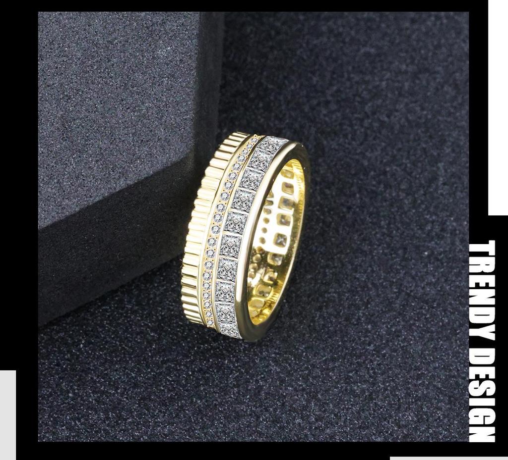 S925 Sterling Silver Double Row Ring - Japanese & Korean Hip-Hop Trend, Women’s Popular Style