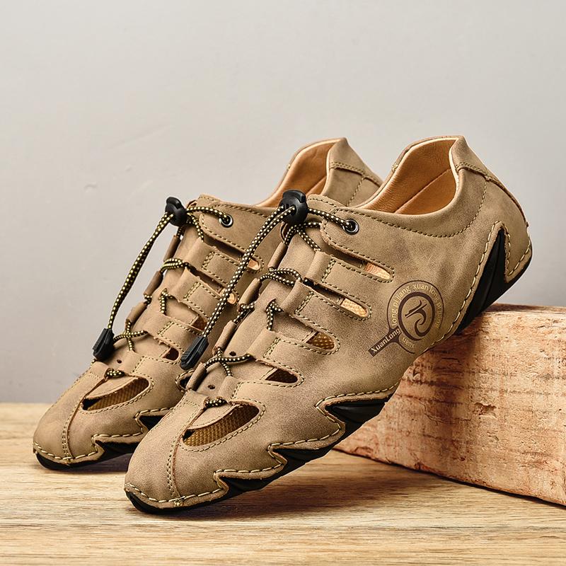 Mode Weiche Sohle Handgenähte Lederschuhe Qualität Herren Freizeitsneakers Bequeme Fahrschuhe Atmungsaktive Leder-Loafer Herren Mokassins