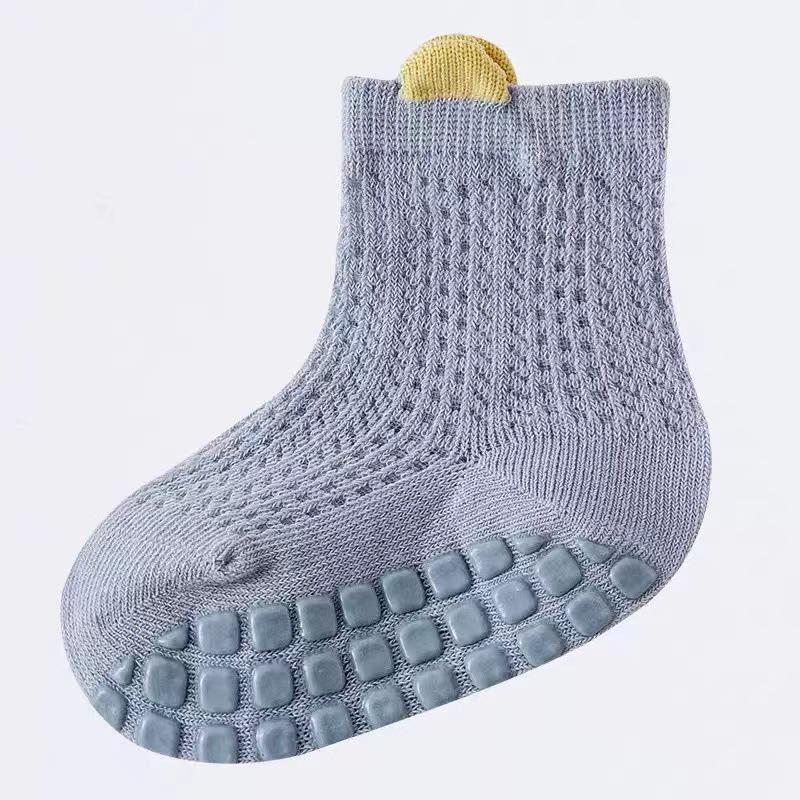 Baby Non-Slip Mesh Socks - Breathable Cotton Summer & Spring Toddler Short Socks